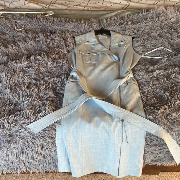 Calvin Klein Zip-Front Belted Dress - Picture 9 of 9